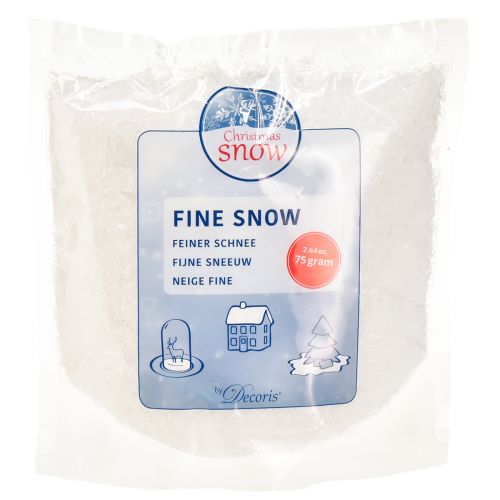 Decoratieve sneeuw gemaakt van PE kunstfijne witte sneeuw 75g