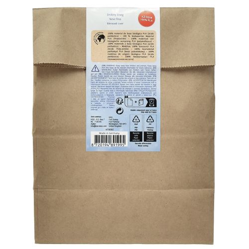 Artikel Decoratieve sneeuwwitte maïs 100% biobased materiaal 40g