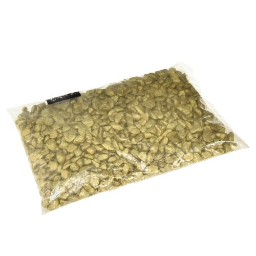 Artikel Decoratiestenen tafeldecoratie strooidecoratie geel goud 9mm–13mm 2kg