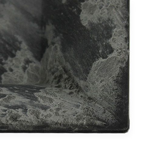 Floristik24 Kunststof bord 20cm x 20cm vierkant antraciet 6st