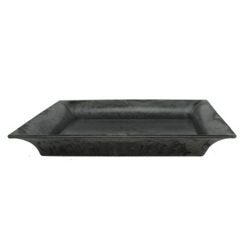 Floristik24 Kunststof bord 20cm x 20cm vierkant antraciet 6st