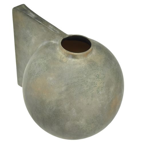 Artikel Decoratieve vaas keramiek antieklook bronsgrijs 30×20×24cm