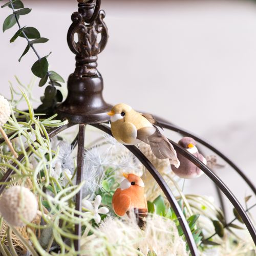 Artikel Decoratieve vogels, kunstmatige woondecoratie, lente, met kleurrijk verenkleed van echte veren, 5 cm, 18 stuks