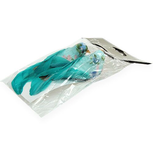 Floristik24 Decoratieve vogel op de draad turkoois 13cm 2st