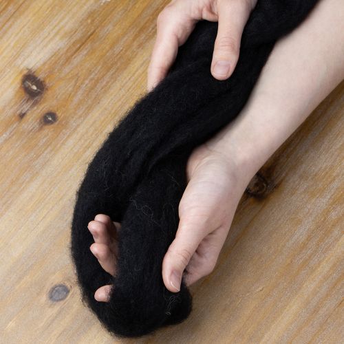 Artikel Decoratief wollen koord, viltwol voor creatieve knutselprojecten en bloemschikken, 2 meter, zwart