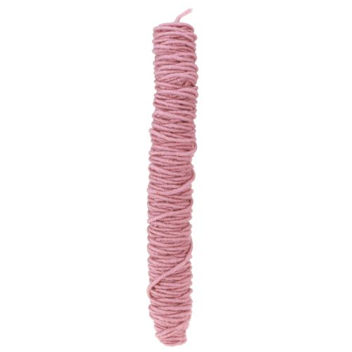Floristik24 Wick draad viltkoord oudroze 55m