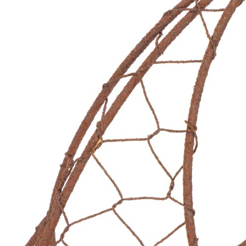 Draadmand, metalen plantenbak, lenteversiering, paasmand, bruin, roestkleurige afwerking, H34cm L30cm | Floristik24.nl