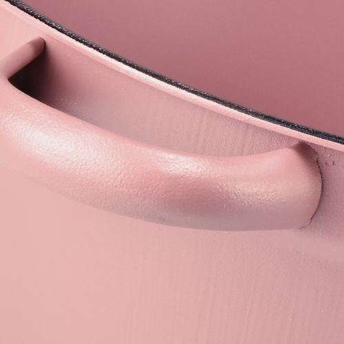 Artikel Emmer met handvatten metalen plantenbak roze Ø22,5cm H10,5cm
