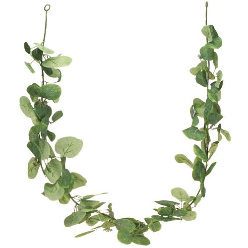 Kunstmatige eucalyptusgroene bladerenkrans met 2 ringen 160 cm
