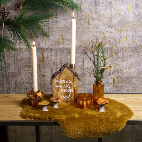 Floristik24 Bontkleed decoratief bruin kunstbontkleed 55×38cm