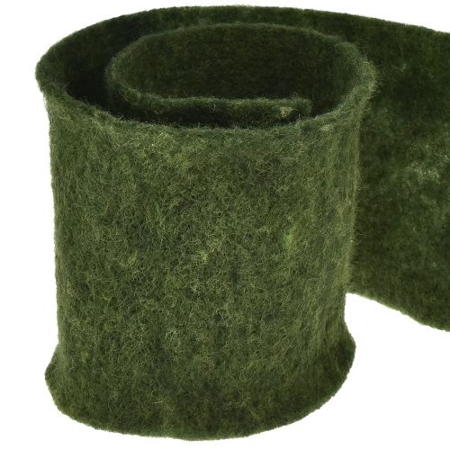 Artikel Vilten lint wollint knutselvilt viltrol donkergroen 15cm 5m