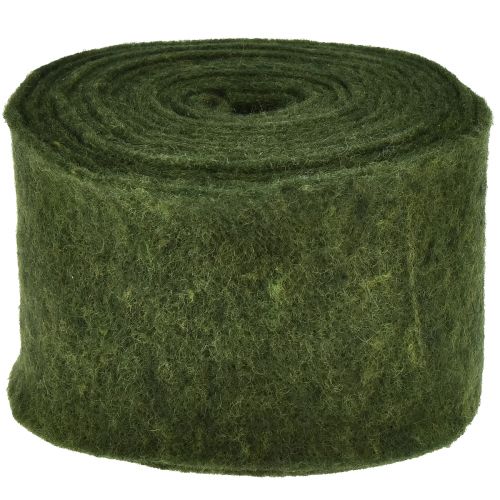 Artikel Vilten lint wollint knutselvilt viltrol donkergroen 15cm 5m