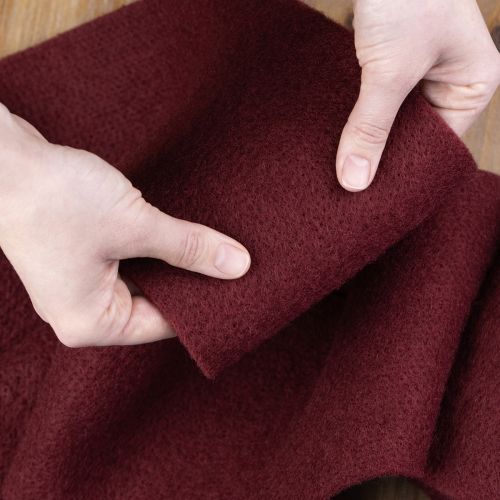 Artikel Viltlint van wol, donkerrood, 15 cm x 5 m, voor decoratie en knutselen