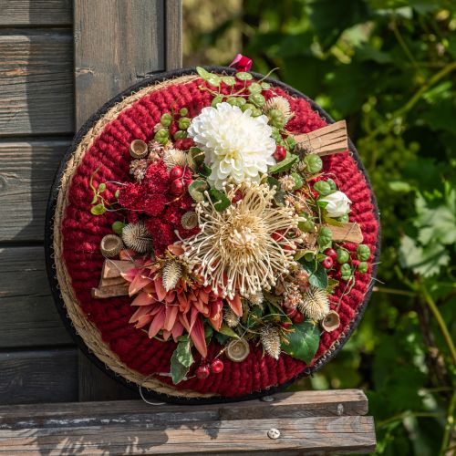Artikel Viltkoord fleece Mirabell 25m donkerrood
