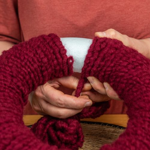 Viltkoord fleece Mirabell 25m donkerrood | Floristik24.nl