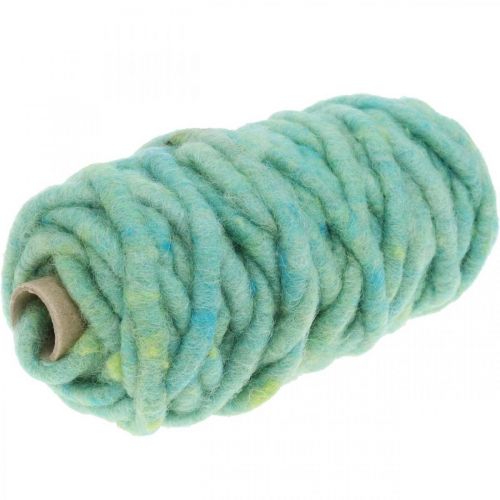 Floristik24 Viltkoord met draadkoord fleece groen 20m