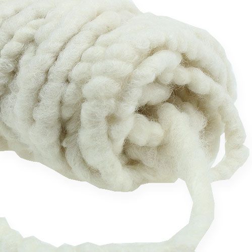 Artikel Vilten koordfleece Mirabell 25m wit