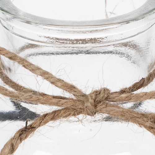 Decoratieve flesvaas, glas en hout, 23x12x19,5 cm, 2 stuks | Floristik24.nl