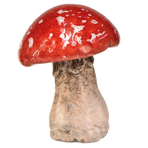 Artikel Charmante keramische paddestoeldecoraties - Rood met witte stippen, 8,6 cm - Ideale tuindecoratie - Pakket van 3