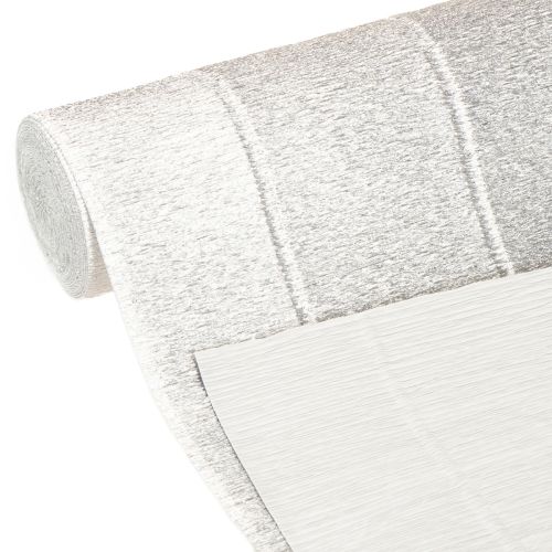 Artikel Bloemist crêpepapier zilver 50x250cm