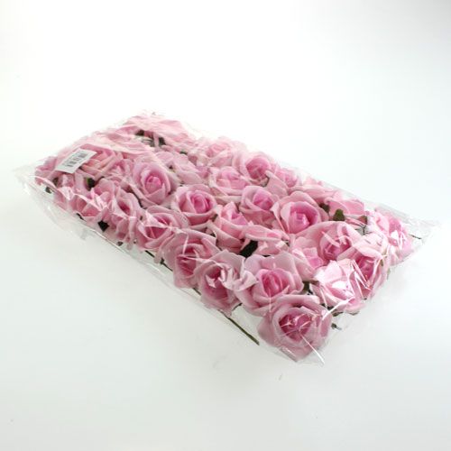 Floristik24 Foam roos Ø4,5cm lichtpaars 36st