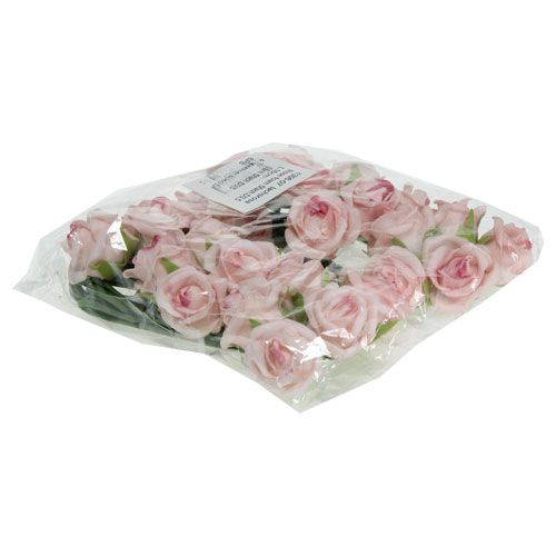 Floristik24 Foam Roos Ø3,5cm zalmroze 30st