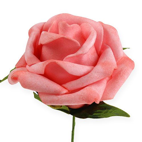 Floristik24 Foam roos Ø 6cm roze 27st