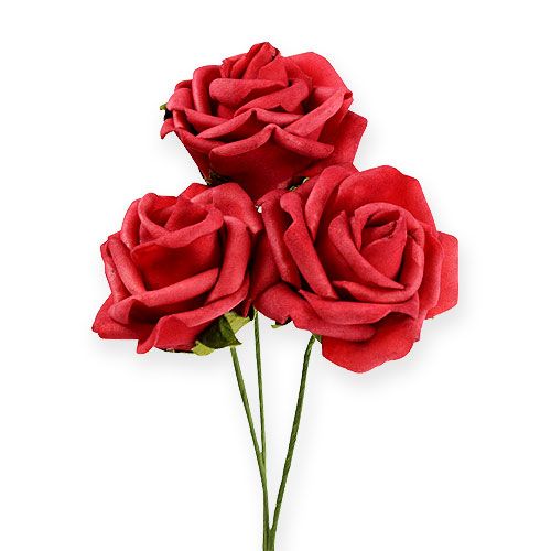 Artikel Foam roosjes Ø6cm rood 27 st