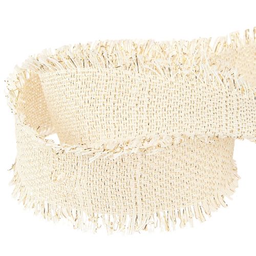 Artikel Franjelint witgoud decoratief lint B40mm L15m