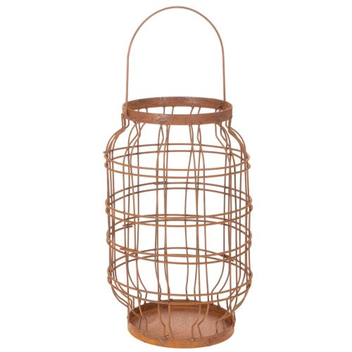 Tuinlantaarn, metaal, roestige afwerking, handvat, vintage, Ø19,5 cm kopen | Floristik24.nl