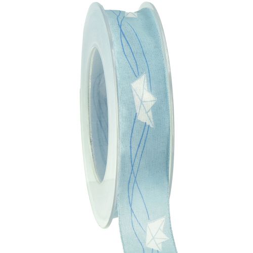 Artikel Cadeaulint blauw scheepsdecoratielint maritiem 25mm 20m