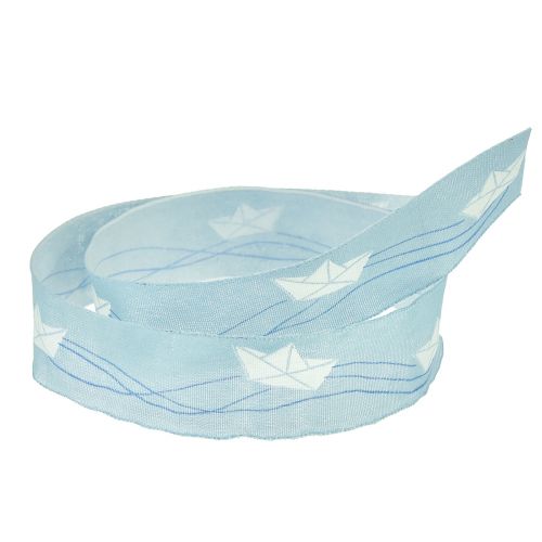 Artikel Cadeaulint blauw scheepsdecoratielint maritiem 25mm 20m