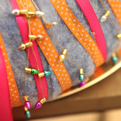 Artikel Cadeaulint gestippeld decoratief lint oranje 10mm 25m