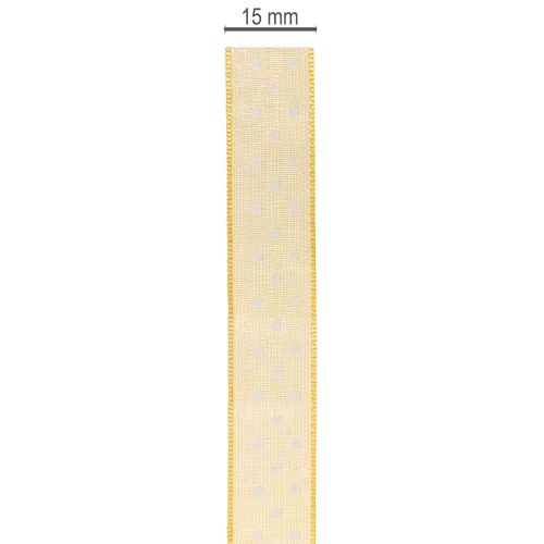 Artikel Cadeaulint met stippen, de perfecte finishing touch voor cadeauverpakkingen en geschenkdozen, 1,5 cm breed, 20 m lang