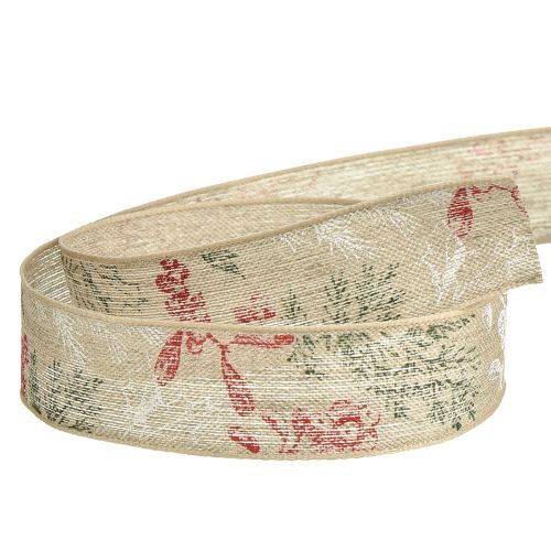 Artikel Cadeaulint Kerst Ilex Bessen Groen Rood 25mm 15m