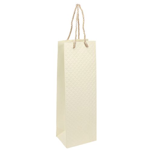 Artikel Cadeauzakje voor flessen papier crème 12×9×36cm 1 st