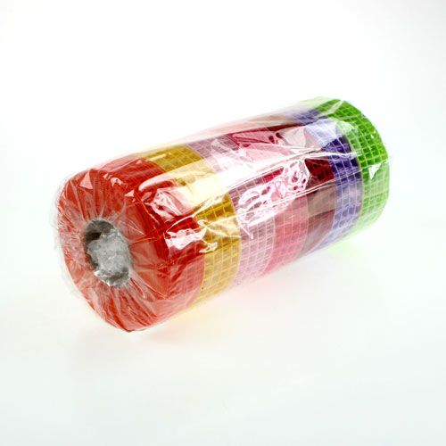 Floristik24 Rasterband 3cm x 10m kleurrijk 7st