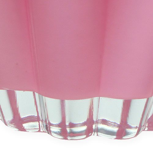 Floristik24 Glazen vaas "Bloom" roze Ø14cm H17cm
