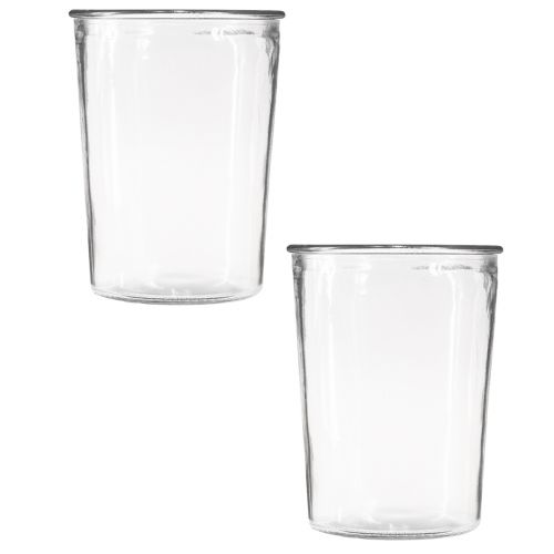Artikel Glazen vaas conische siervaas transparant Ø12cm H15,5cm 2st