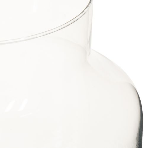 Artikel Glazen vaas ronde bloemenvaas groot 100% gerecycled glas H20 Ø17cm