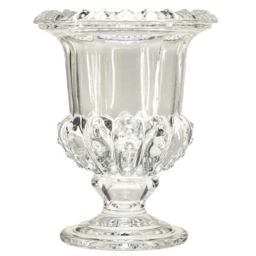Artikel Vintage glazen vaas in bekerdesign – helder, 16x20 cm – elegante tafeldecoratie