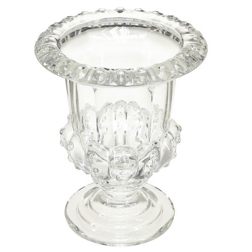 Artikel Vintage glazen vaas in bekerdesign – helder, 16x20 cm – elegante tafeldecoratie