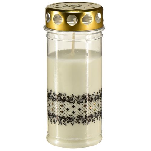 Grafkaarsenrand wit goud zwart Ø7cm H18cm 77h