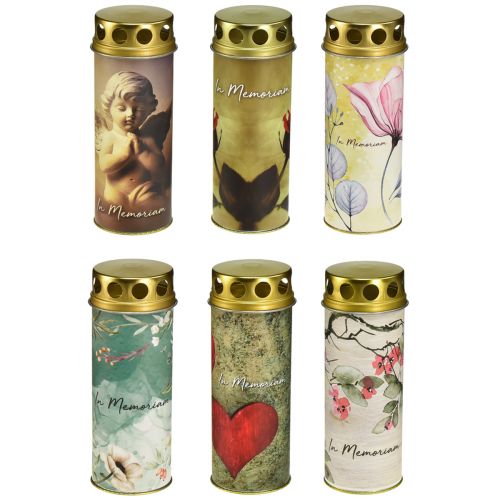 Floristik24 Graflamp met rouwdecoratiemotief Ø6cm H17cm 6st