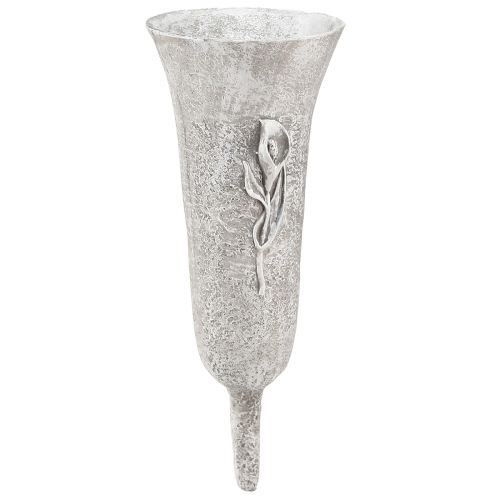 Artikel Graf vaas grijs Vaas om te beplakken Calla motief H32.5cm