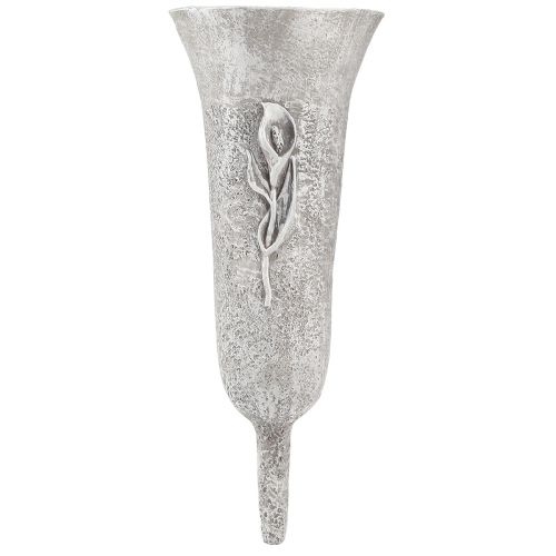 Floristik24 Graf vaas grijs Vaas om te beplakken Calla motief H32.5cm