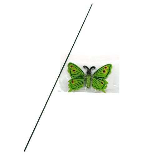 Floristik24 Vlinder op stok 17cm groen