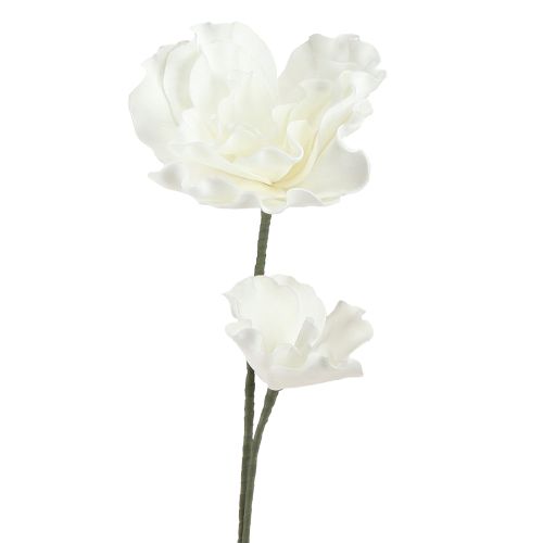 Artikel Grote Foam Bloemen Foam Kunstbloemen Wit 85cm 2st