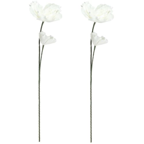 Artikel Grote Foam Bloemen Foam Kunstbloemen Wit 85cm 2st