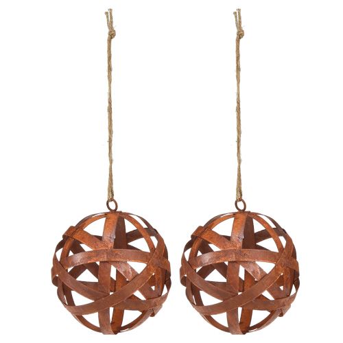 Floristik24 Roestige metalen bal Ø15cm buitentuinballen 2st